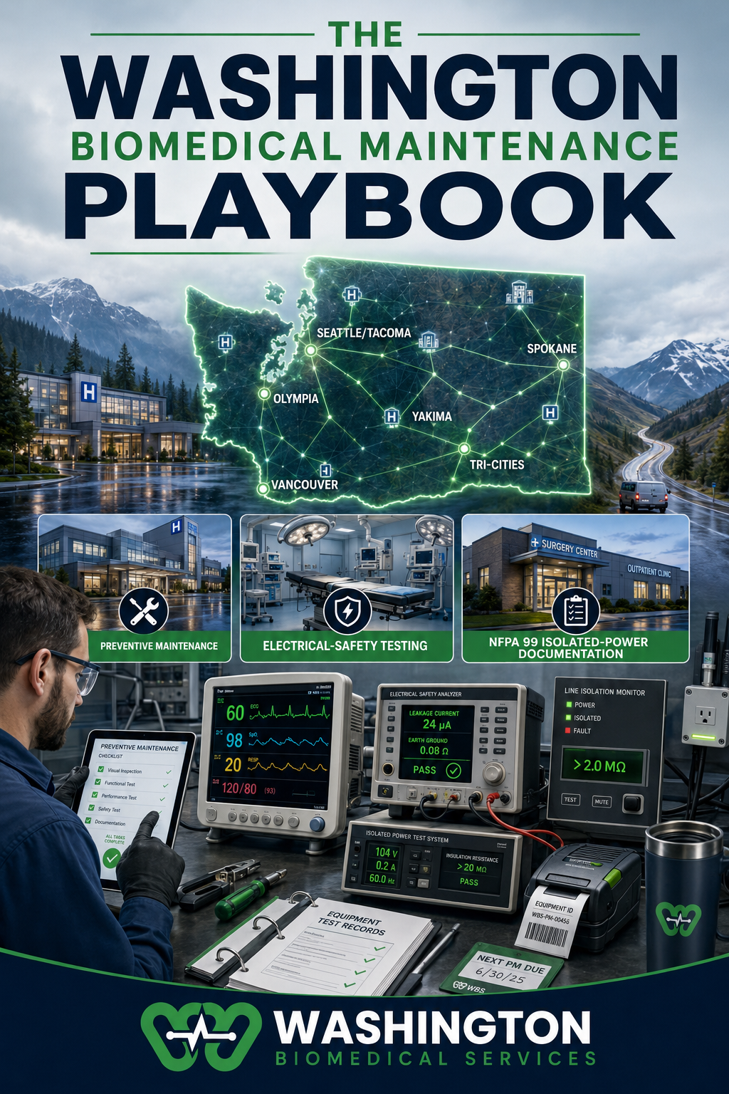 The Washington Biomedical Maintenance Playbook — eBook cover